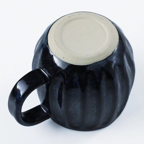 Asayu Japan Ceramic Coffee Pour Over Maker Set in Dark Navy Blue, Slow Brewing Paper Filter Holder and Dripper with 3 Holes for Coffee and Tea - Complete 2PCS Set in Kuwait
