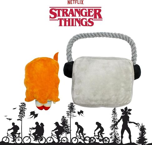البضائع الرسمية لـ Stranger Things | ألعاب التعشيش للكلاب من القطيفة | داستن وإيدي في العرض الترويجي | صرير وإخفاء للعب التفاعلي! in Saudi Arabia
