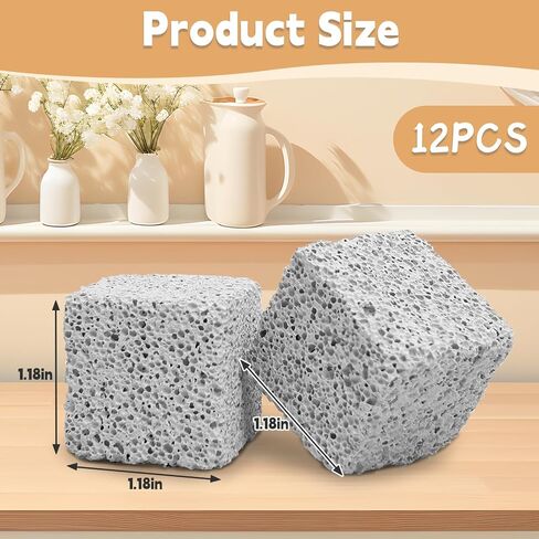 Hamiledyi 24 PCS Chinchilla Chew Toys Lava Blocks Hamster Chew Toys for Teeth Grinding Square Stone Mineral Calcium Stone for Bunny Rabbit Hamster Chinchillas Squirrel and Other Small Animals in Saudi Arabia