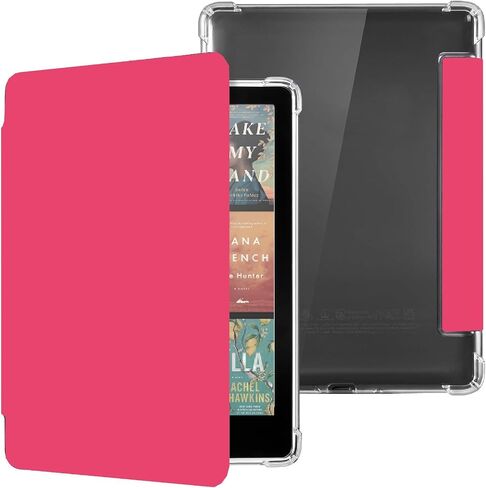Case for 2024 Release 7" Kindle Paperwhite (12th Gen) & Kindle Colorsoft Signature Edition, Shockproof Frame TPU Clear Back Cover with Auto-Wake/Sleep,Black in Saudi Arabia