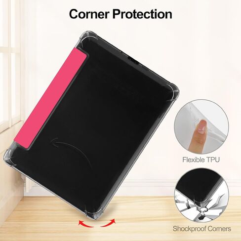 Case for 2024 Release 7" Kindle Paperwhite (12th Gen) & Kindle Colorsoft Signature Edition, Shockproof Frame TPU Clear Back Cover with Auto-Wake/Sleep,Black in Saudi Arabia