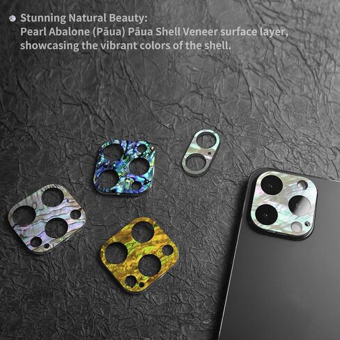 Carveit Camera Lens Protector for iPhone 16 Pro / 16 Pro Max Camera Cover Case Colorful Shell Design [Pearl Abalone,Tempered Glass,Anti-Scratch] Mexican Volcanic [1 Pack] in Saudi Arabia