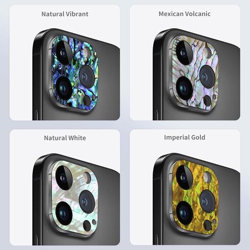 Carveit Camera Lens Protector for iPhone 16 Pro / 16 Pro Max Camera Cover Case Colorful Shell Design [Pearl Abalone,Tempered Glass,Anti-Scratch] Mexican Volcanic [1 Pack] in Saudi Arabia