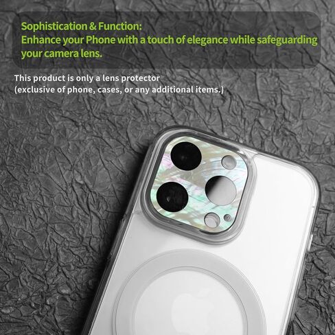 Carveit Camera Lens Protector for iPhone 16 Pro / 16 Pro Max Camera Cover Case Colorful Shell Design [Pearl Abalone,Tempered Glass,Anti-Scratch] Mexican Volcanic [1 Pack] in Saudi Arabia