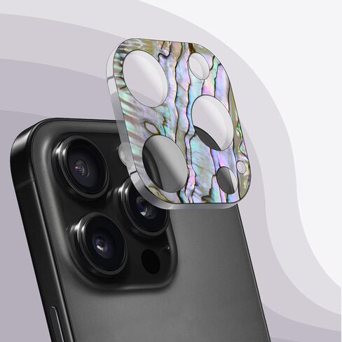 Carveit Camera Lens Protector for iPhone 16 Pro / 16 Pro Max Camera Cover Case Colorful Shell Design [Pearl Abalone,Tempered Glass,Anti-Scratch] Mexican Volcanic [1 Pack] in Saudi Arabia