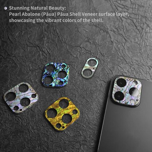 Carveit Camera Lens Protector for iPhone 16 Pro / 16 Pro Max Camera Cover Case Colorful Shell Design [Pearl Abalone,Tempered Glass,Anti-Scratch] Mexican Volcanic [1 Pack] in Saudi Arabia