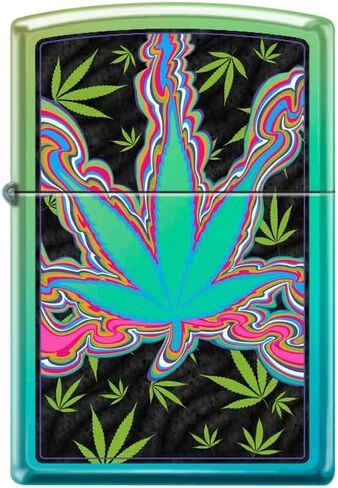 Zippo Lighter-Leaf Camouflage Camo Leaves Green Matte Windproof Lighter #Z5536 in Saudi Arabia