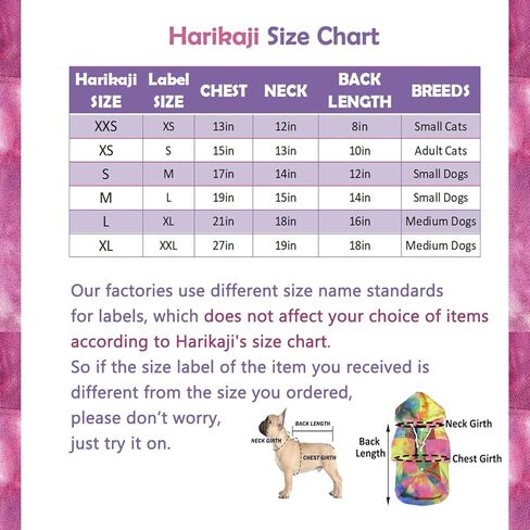 Dog Hoodie, Dog Winter Warm Coat, Tie Dye Sweatshirts Colorful Hoodie for Cats Small Medium Dogs(Color,XXS) in Kuwait