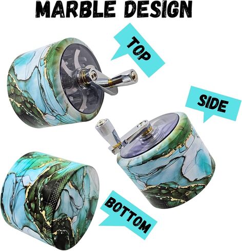 2.5 inch Metal Grinder with handle option (Emerald) (Green Marble) in Saudi Arabia