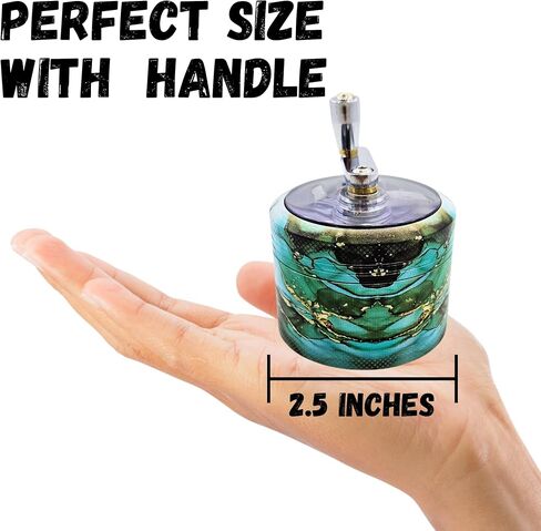 2.5 inch Metal Grinder with handle option (Emerald) (Green Marble) in Saudi Arabia