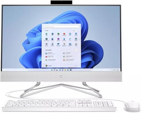 HP 23.8-inch All-in-One Desktop PC - with 2021 Office Lifetime | FHD Display | Intel Dual-Core i3-1115G4 Processor | 720P Webcam | with Wired Keyboard & Mouse | Windows 11 Pro (32 GB RAM | 1TB SSD) in Saudi Arabia