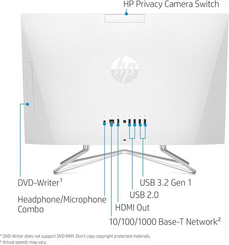 HP 23.8-inch All-in-One Desktop PC - with 2021 Office Lifetime | FHD Display | Intel Dual-Core i3-1115G4 Processor | 720P Webcam | with Wired Keyboard & Mouse | Windows 11 Pro (32 GB RAM | 1TB SSD) in Saudi Arabia
