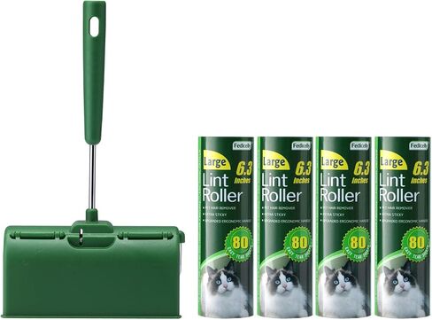 Fedicelly Large Lint Rollers Pet Hair Extra Sticky Furniture,Cat Dog Hair Remover Laundry Clothes Carpet,6.3 inches Wider with 320 Sheets Giant Lint Remover Brush for Couch in Saudi Arabia