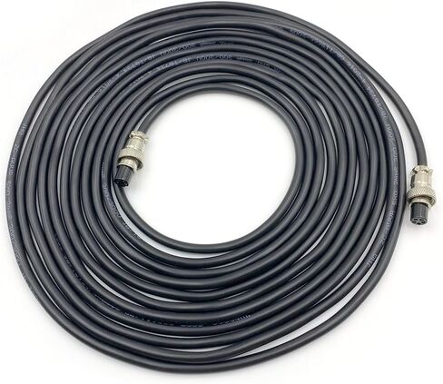 19.69 ft GX12 5 Pin Double Female Head Aviation Cordset, GX12 5Pins Female to Female Connector Electrical Cable Panel Mount Circular Metal Aviation Adapter Cordset for Ships 22AWG (6meter) in Kuwait