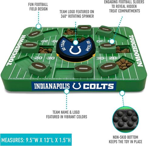 Pets First NFL Indianapolis Colts Large Puzzle Toy, Dog Puzzle Treat Toy, New Large Size, Interactive Dog Treat Toy, Dog Slow Feeding Toy in Saudi Arabia