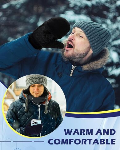 4 Pairs Winter Fleece Leather Fingerless Gloves Flip Top Convertible Mittens Fingerless Warm Fishing Gloves Nonslip in Saudi Arabia