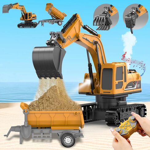 Remote Control Excavator Toy for Kids Adults RC Construction Vehicles Toys for Boy Outdoor Toys for Kids Birthday Halloween in Saudi Arabia