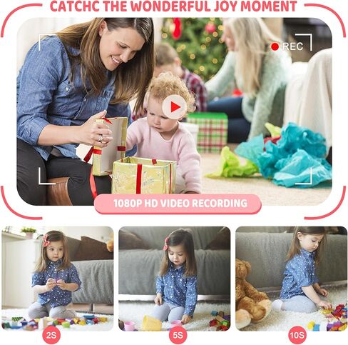 Kids Camera,Kids Camera for Girls,Kids Digital Camera Kids Video Camera for vlogging with 32GB SD Card,Toddler Toys Christmas Birthday Gifts for Girls Age 3-9 in Saudi Arabia