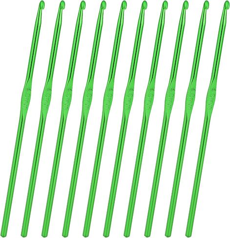 9MM Crochet Hook Aluminum, Size M Crochet Hook Knitting Needles Craft Yarn, Crochet Hook for DIY Craft, Gold Crochet Needles for Knitting Scarf(10Pcs) in Saudi Arabia