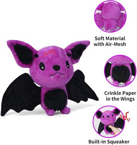 Blnboimrun Dog Toys Puppy Toys Interactive Dog Toys for Small Medium Large Dogs, Squeaky Dog Chew Toys to Keep Them Busy, Plush Dog Toy with Crinkle Paper Stuffed Bat in Saudi Arabia