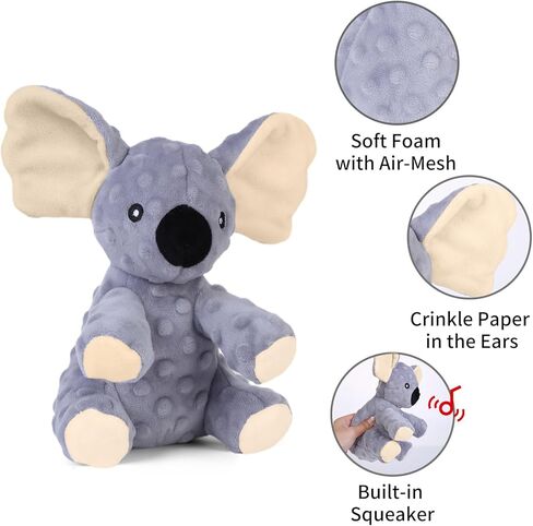 Blnboimrun Dog Toys Puppy Toys Interactive Dog Toys for Small Medium Large Dogs, Squeaky Dog Chew Toys to Keep Them Busy, Plush Dog Toy with Crinkle Paper Stuffed Bat in Saudi Arabia