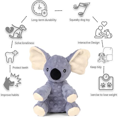 Blnboimrun Dog Toys Puppy Toys Interactive Dog Toys for Small Medium Large Dogs, Squeaky Dog Chew Toys to Keep Them Busy, Plush Dog Toy with Crinkle Paper Stuffed Bat in Saudi Arabia