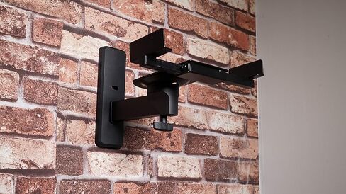Pair Rockville RHSB8 Wall Mount Swivel Speaker Brackets For Home Theater Bookshelf or Studio Monitors, Black in Saudi Arabia