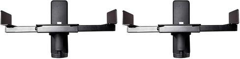 Pair Rockville RHSB8 Wall Mount Swivel Speaker Brackets For Home Theater Bookshelf or Studio Monitors, Black in Saudi Arabia