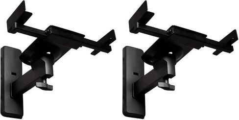 Pair Rockville RHSB8 Wall Mount Swivel Speaker Brackets For Home Theater Bookshelf or Studio Monitors, Black in Kuwait
