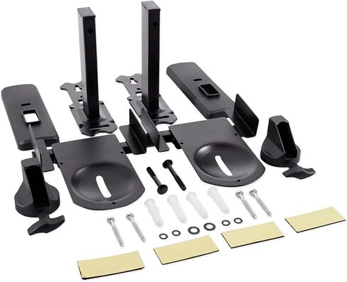 Pair Rockville RHSB8 Wall Mount Swivel Speaker Brackets For Home Theater Bookshelf or Studio Monitors, Black in Kuwait