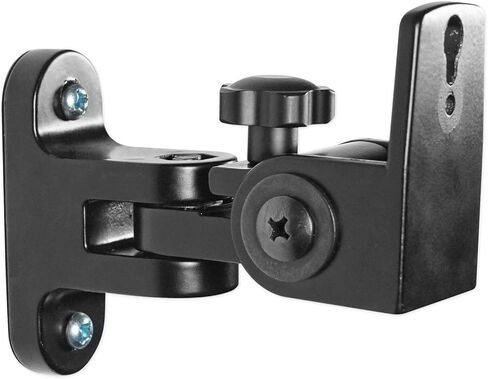Pair Rockville RHSB8 Wall Mount Swivel Speaker Brackets For Home Theater Bookshelf or Studio Monitors, Black in Saudi Arabia