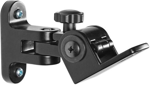Pair Rockville RHSB8 Wall Mount Swivel Speaker Brackets For Home Theater Bookshelf or Studio Monitors, Black in Saudi Arabia