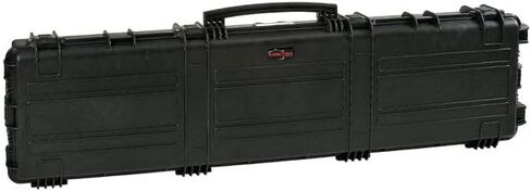 EXPLORER Hard Rifle Case, Waterproof Long Gun Case with Full Foam, 61" long, Black, Made in Italy in Saudi Arabia