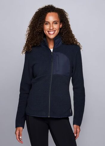 Avalanche Women's Fleece Jacket Mock Neck Zip Up Sherpa Jacket With Zip Pocket in Saudi Arabia