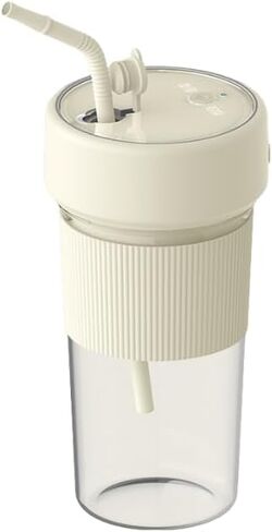 خلاط عصارة محمول، خلاط عصارة كهربائي USB، خلاط صغير مع شفاطة، خلاط شخصي للمخفوقات والعصائر، صانع عصير محمول، كوب عصارة خلاط كهربائي، قابل لإعادة الشحن عبر USB-C in Kuwait