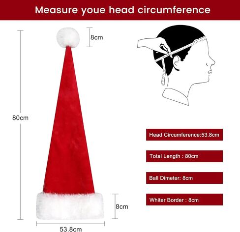 Kids Santa Hat, Christmas Hats Holiday for Boy Girls, Unisex Deluxe Comfort Extra Thicken Faux Fur Classic Child Xmas Hat for New Year Festive Party Headwear, Red in Saudi Arabia