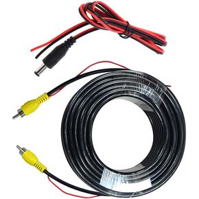 Rearview Camera Video Cable, 6M Car Rear View Camera ParkingVideo Extension Cable.Backup Camera CVBS RCA Male Connector to AV Female Adapter Wire for RCA Male Rear View Camera
