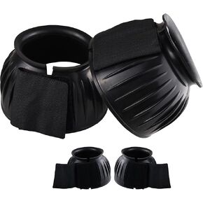 Bell Boots for Horses, Rubber Bell Boots Protect Impacts and Abrasions for Horse Hoof, Shock Absorption for Horse Legs with Variety of Sizes