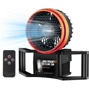LENSGO Photography Wind Hair Blower Fan for Studio Fashion Portrait Photo Shooting,Powerful Wind Stage Effect Built-in Memory Function with 10 Level Adjustable Wind,Powered by NP-F Batteries