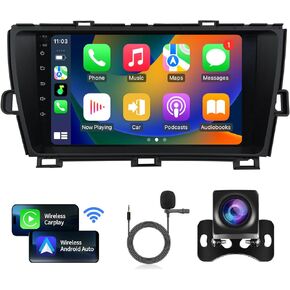 Radio for Toyota Prius 2003-2009 Upgraded to 9 Inch Android 14 Car Stereo Head Unit - Featuring HD Touchscreen, Wirless Carplay & Android Auto, GPS Navigation, FM, SWC, WiFi & Bluetooth