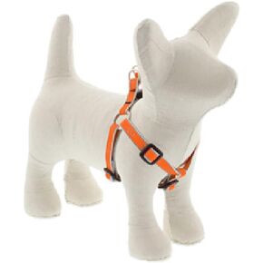 Lupine Reflective Small Step in Dog Harness 1/2" Wide Orange Diamond with 12-18" Girth