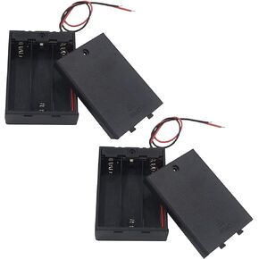 2Pcs 3 AAA Battery Holder with Switch, 4.5V Battery Holder with Switch, 3X 1.5V AAA Battery Holder and Switch