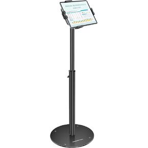 AboveTEK iPad Kiosk Floor Stand - Height Adjustable POS Tablet Floor Stand, 360° Swivel Universal Locking Holder for 7.9"-11" iPad/iPad Air/Samsung - Anti-Theft Security Stand for Retail, Business