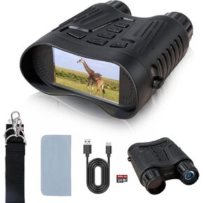 Night Vision Goggles, Full-Color 4K Night Vision Binoculars with 3.2" HD Screen, Type-C Fast Charging, 32GB TF Card, 8X Digital Zoom for Outdoor Camping Hunting & Home Security