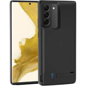 Battery Case for Samsung Galaxy S22 Plus,Rechargeable Battery Charging Case for Samsung Galaxy S22+ Plus 5G,External Backup Battery Power Bank Charger Case, 5000mAh Extended Your Battery Life,Black