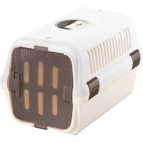 Richell: Pet Travel Carrier II - Medium White - Dog & Cat Transporter, Collapsible Design for Storage, Small Pets Up to 17.6 lbs, Latches to Seat Belt