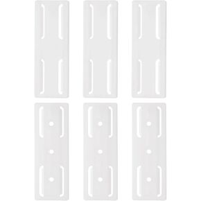 HARFINGTON 6pcs Adhesive Punch-Free Socket Holder, Power Strip Holder, Self-Adhesive Wall Mount Desk Socket Fixer for Remote Control, Router, White