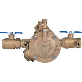 Febco 825Y Series 3/4" Bronze Reduced Pressure Zone Backflow Preventer Assembly, Quarter Turn Shutoff, NPT End Connections, Y Pattern, Flood Sensor with SentryPlus Alert Technology for Relief Valve