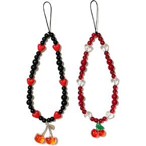 Phone Charm Strap Cute Cell Phone Lanyard Wrist Strap Beaded Phone Chain String Kawaii Phone Case Accessories for Women