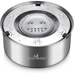 No Spill Dog Bowl - Premium Dog Water Bowl & Cat Bowls for Indoor Cats, Ideal for Dogs & Cats, Spill-Proof Design, Stainless Steel Material Durable & Safe for Pets (1L/33oz)